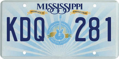 MS license plate KDQ281