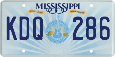 MS license plate KDQ286