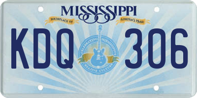 MS license plate KDQ306