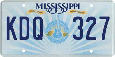 MS license plate KDQ327