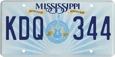 MS license plate KDQ344