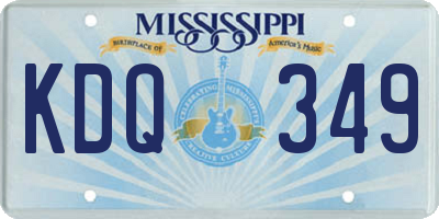 MS license plate KDQ349