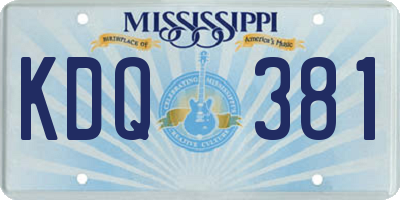 MS license plate KDQ381