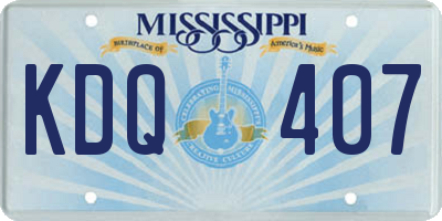 MS license plate KDQ407
