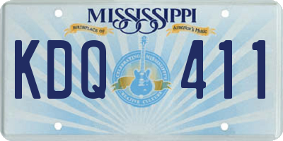 MS license plate KDQ411