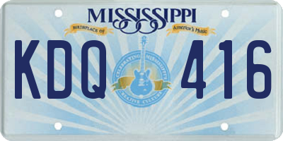 MS license plate KDQ416