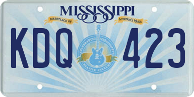 MS license plate KDQ423