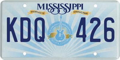 MS license plate KDQ426