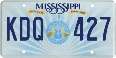 MS license plate KDQ427