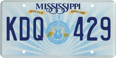 MS license plate KDQ429