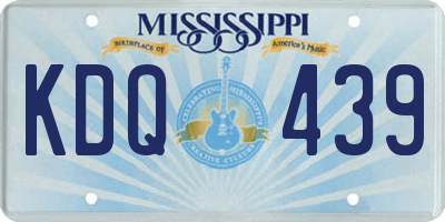 MS license plate KDQ439