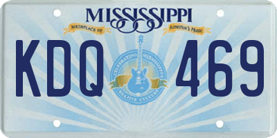 MS license plate KDQ469