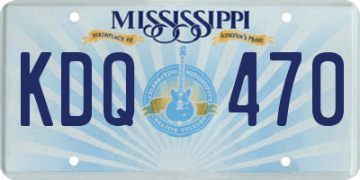 MS license plate KDQ470