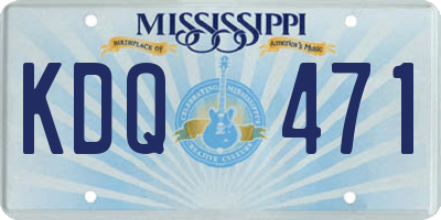 MS license plate KDQ471