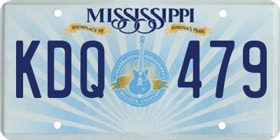 MS license plate KDQ479