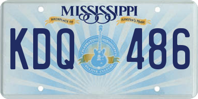 MS license plate KDQ486