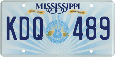MS license plate KDQ489