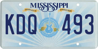 MS license plate KDQ493
