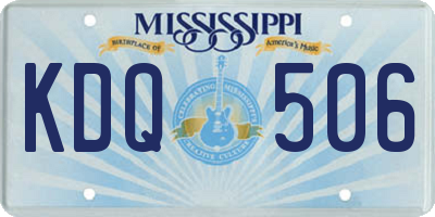 MS license plate KDQ506