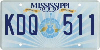 MS license plate KDQ511