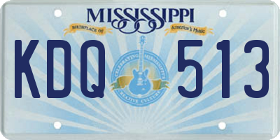 MS license plate KDQ513