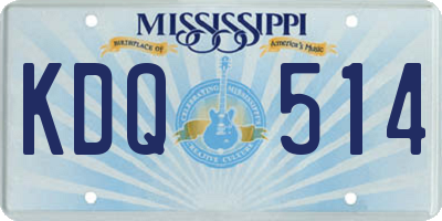 MS license plate KDQ514
