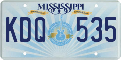 MS license plate KDQ535