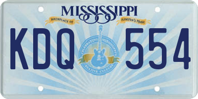 MS license plate KDQ554