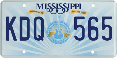 MS license plate KDQ565