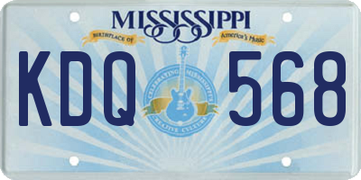 MS license plate KDQ568