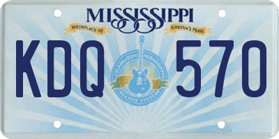 MS license plate KDQ570