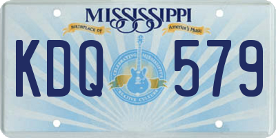 MS license plate KDQ579