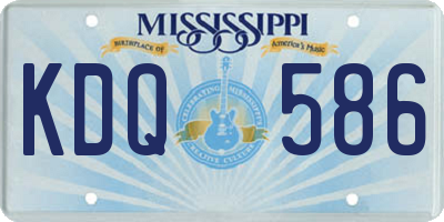 MS license plate KDQ586