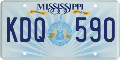 MS license plate KDQ590