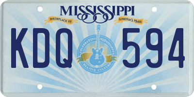 MS license plate KDQ594