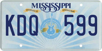 MS license plate KDQ599