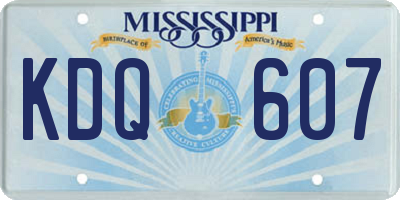 MS license plate KDQ607