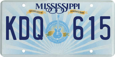 MS license plate KDQ615