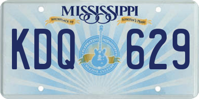 MS license plate KDQ629