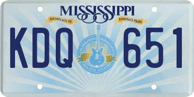MS license plate KDQ651