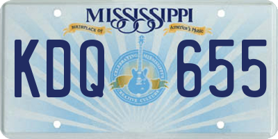 MS license plate KDQ655