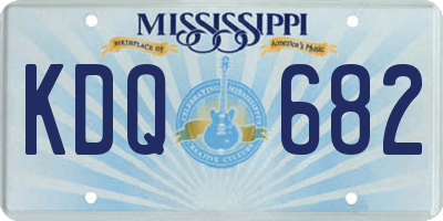 MS license plate KDQ682