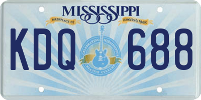 MS license plate KDQ688