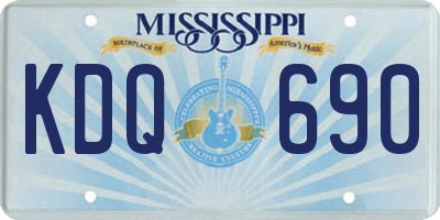 MS license plate KDQ690
