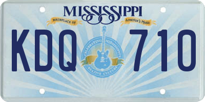 MS license plate KDQ710