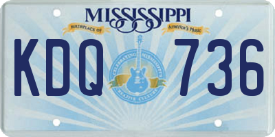 MS license plate KDQ736