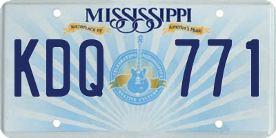 MS license plate KDQ771