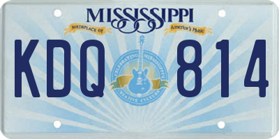 MS license plate KDQ814