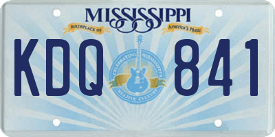 MS license plate KDQ841