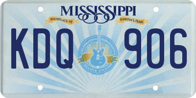 MS license plate KDQ906